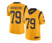 Men's Nike Los Angeles Rams #79 Rob Havenstein Limited Gold Rush NFL Jersey