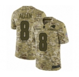 Men's Nike Los Angeles Rams #8 Brandon Allen Limited Camo 2018 Salute to Service NFL Jersey