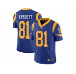 Men's Nike Los Angeles Rams #81 Gerald Everett Vapor Untouchable Limited Royal Blue Alternate NFL Jersey