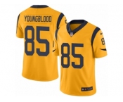 Men's Nike Los Angeles Rams #85 Jack Youngblood Limited Gold Rush NFL Jersey