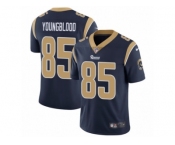 Men's Nike Los Angeles Rams #85 Jack Youngblood Vapor Untouchable Limited Navy Blue Team Color NFL Jersey