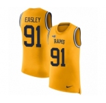 Men's Nike Los Angeles Rams #91 Dominique Easley Limited Gold Rush Player Name & Number Tank Top NFL Jersey