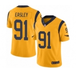 Men's Nike Los Angeles Rams #91 Dominique Easley Limited Gold Rush Vapor Untouchable NFL Jersey