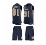Men's Nike Los Angeles Rams #91 Dominique Easley Limited Navy Blue Tank Top Suit NFL Jersey