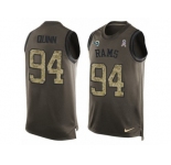 Men's Nike Los Angeles Rams #94 Robert Quinn Limited Green Salute to Service Tank Top NFL Jersey