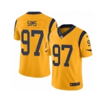 Men's Nike Los Angeles Rams #97 Eugene Sims Limited Gold Rush NFL Jersey