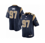 Men's Nike Los Angeles Rams #97 Eugene Sims Limited Navy Blue Team Color NFL Jersey