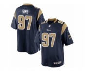 Men's Nike Los Angeles Rams #97 Eugene Sims Limited Navy Blue Team Color NFL Jersey