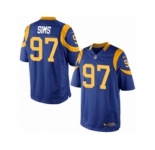 Men's Nike Los Angeles Rams #97 Eugene Sims Limited Royal Blue Alternate NFL Jersey