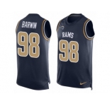 Men's Nike Los Angeles Rams #98 Connor Barwin Limited Navy Blue Player Name & Number Tank Top NFL Jersey