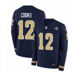 Nike Los Angeles Rams #12 Brandin Cooks Limited Navy Blue Therma Long Sleeve NFL Jersey