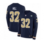 Nike Los Angeles Rams #32 Troy Hill Limited Navy Blue Therma Long Sleeve NFL Jersey