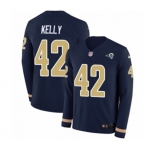 Nike Los Angeles Rams #42 John Kelly Limited Navy Blue Therma Long Sleeve NFL Jersey