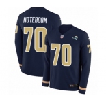 Nike Los Angeles Rams #70 Joseph Noteboom Limited Navy Blue Therma Long Sleeve NFL Jersey