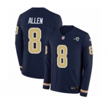 Nike Los Angeles Rams #8 Brandon Allen Limited Navy Blue Therma Long Sleeve NFL Jersey