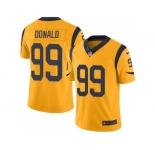 Nike Los Angeles Rams #99 Aaron Donald Gold Men's Stitched NFL Limited Rush Jersey