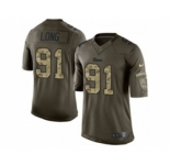 nike nfl jerseys st. louis rams #91 long army green[nike Limited Salute To Service]