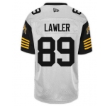 CFL Hamilton tiger cats #89 LAWLER Crested Away White Jersey