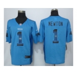 2015 new nike carolina panthers #1 newton pro line blue fashion strobe jerseys[limited]