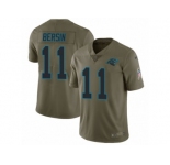Men Nike Carolina Panthers #11 Brenton Bersin Limited Olive 2017 Salute to Service NFL Jersey