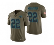 Men Nike Carolina Panthers #22 Christian McCaffrey Olive 2017 Salute to Service Limited Jerseys