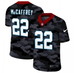 Men Nike Carolina Panthers #22 McCaffrey 2020 Nike Camo Salute to Service Limited Jersey