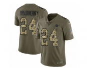 Men Nike Carolina Panthers #24 James Bradberry Limited Olive Camo 2017 Salute to Service NFL Jersey