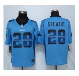 Men Nike Carolina Panthers #28 Jonathan Stewart Blue Strobe Jersey[Limited]
