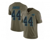 Men Nike Carolina Panthers #44 J.J. Jansen Limited Olive 2017 Salute to Service NFL Jersey
