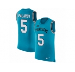 Men Nike Carolina Panthers #5 Michael Palardy Blue Rush Player Name & Number Tank Top NFL Jersey