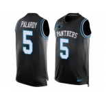 Men Nike Carolina Panthers #5 Michael Palardy Limited Black Player Name & Number Tank Top NFL Jersey