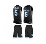 Men Nike Carolina Panthers #5 Michael Palardy Limited Black Tank Top Suit NFL Jersey