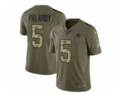 Men Nike Carolina Panthers #5 Michael Palardy Limited Olive Camo 2017 Salute to Service NFL Jers