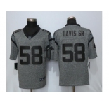 Men Nike Carolina Panthers #58 Thomas Davis Sr Gray Stitched Gridiron Gray Limited Jersey