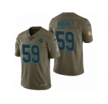 Men Nike Carolina Panthers #59 Luke Kuechly Olive 2017 Salute to Service Limited Jerseys