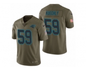 Men Nike Carolina Panthers #59 Luke Kuechly Olive 2017 Salute to Service Limited Jerseys