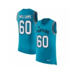 Men Nike Carolina Panthers #60 Daryl Williams Blue Rush Player Name & Number Tank Top NFL Jersey
