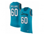 Men Nike Carolina Panthers #60 Daryl Williams Blue Rush Player Name & Number Tank Top NFL Jersey