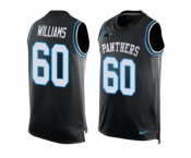 Men Nike Carolina Panthers #60 Daryl Williams Limited Black Player Name & Number Tank Top NFL Jersey