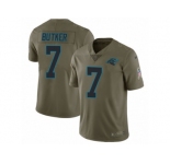 Men Nike Carolina Panthers #7 Harrison Butker Limited Olive 2017 Salute to Service NFL Jersey