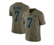 Men Nike Carolina Panthers #7 Harrison Butker Limited Olive 2017 Salute to Service NFL Jersey