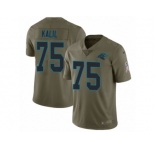 Men Nike Carolina Panthers #75 Matt Kalil Limited Olive 2017 Salute to Service NFL Jersey