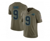 Men Nike Carolina Panthers #9 Graham Gano Limited Olive 2017 Salute to Service NFL Jersey