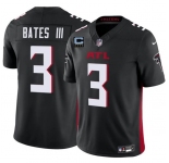 Men's Atlanta Falcons #3 Jesse Bates III Black 2025 F.U.S.E With 4-Star C Patch Vapor Untouchable Limited Football Stitched Jersey