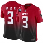 Men's Atlanta Falcons #3 Jesse Bates III Red Black 2025 F.U.S.E With 4-Star C Patch Vapor Untouchable Limited Football Stitched Jersey