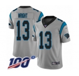 Men's Carolina Panthers #13 Jarius Wright Silver Inverted Legend Limited 100th Season Football Jersey