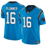 Men's Carolina Panthers #16 Jack Plummer Blue 2024 F.U.S.E. Vapor Limited Football Stitched Jersey