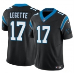 Men's Carolina Panthers #17 Xavier Legette Black 2024 Draft F.U.S.E. Vapor Limited Football Stitched Jersey