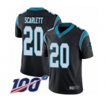 Men's Carolina Panthers #20 Jordan Scarlett Black Team Color Vapor Untouchable Limited Player 100th Season Football Jersey