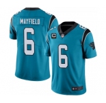 Men's Carolina Panthers 2022 #6 Baker Mayfield Blue With 3-star C Patch Vapor Untouchable Limited Stitched Jersey